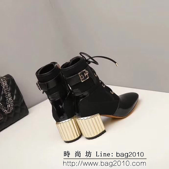 DIOR迪奧 新款靴子系列 軟牛漆皮+十字棉布 時尚短靴 QZS1403